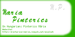 maria pinterics business card