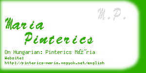 maria pinterics business card